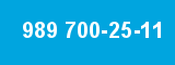 989 700-25-11 989 700-25-11